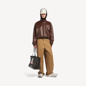 Bomber de cuello alto para hombre en color castor