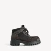 Bota baja de estilo militar para mujer en marrón/negro Bota baja de estilo militar para mujer en marrón/negro