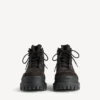 Bota baja de estilo militar para mujer en marrón/negro Bota baja de estilo militar para mujer en marrón/negro