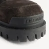 Bota baja de estilo militar para mujer en marrón/negro Bota baja de estilo militar para mujer en marrón/negro