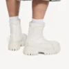 Bota de combate para hombre en blanco Bota de combate para hombre en blanco