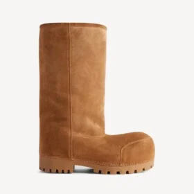 Botas altas de piel de Alaska para mujer en color marrón