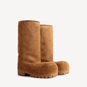 Botas altas de piel de Alaska para mujer en color marrón