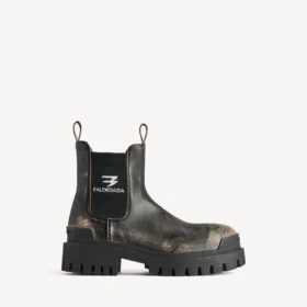 Botas Chelsea Strike para hombre en negro/beige