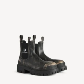 Botas Chelsea Strike para hombre en negro/beige