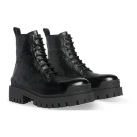 Botas con cordones Strike «Piel de cordero negra» 590974WAD401000