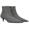 Botas de lana a cuadros con puntera puntiaguda «Gris» 579218W1SR01214