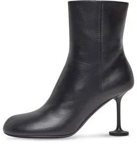 Botas de mujer de 90 mm «Cuero negro» 701937WBCR01000