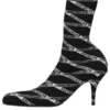 Botas de spandex con logotipo Monogram de 80 mm «Black» 549784W1P601264