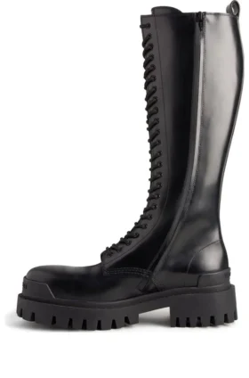 Botas Strike de 20 mm «Piel de becerro lisa negra mate» 763557WA9601000