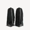 Botines Avenue con flecos para mujer en negro Botines Avenue con flecos para mujer en negro