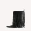 Botines Avenue con flecos para mujer en negro Botines Avenue con flecos para mujer en negro