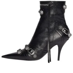 Botines Cagole de 90 mm «Black Arena Lambskin» 694379WAD4E1081