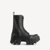 Botines con cordones «Bulldozer» para hombre en negro