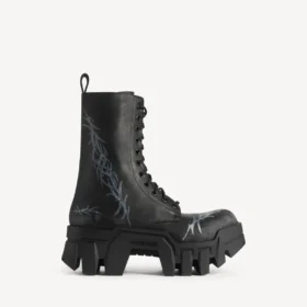 Botines con cordones «Bulldozer» para hombre en negro