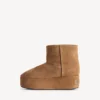 Botines con plataforma «Alaska» para mujer en marrón/blanco Botines con plataforma «Alaska» para mujer en marrón/blanco
