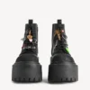 Botines de plataforma «Strike» para mujer con adornos, en negro/multicolor Botines de plataforma «Strike» para mujer con adornos, en negro/multicolor