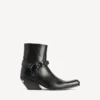 Botines Memphis para mujer con arnés en negro Botines Memphis para mujer con arnés en negro