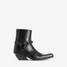 Botines Memphis para mujer con arnés en negro