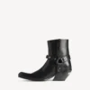 Botines Memphis para mujer con arnés en negro Botines Memphis para mujer con arnés en negro
