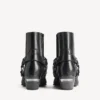 Botines Memphis para mujer con arnés en negro Botines Memphis para mujer con arnés en negro