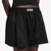 Boxers de corte en A para mujer en negro Boxers de corte en A para mujer en negro