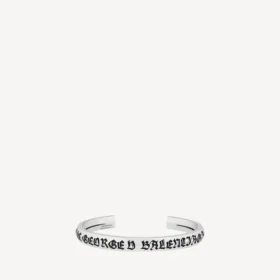 Brazalete Melrose para hombre en plata envejecida Brazalete Melrose para hombre en plata envejecida