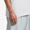 Brazalete Melrose para hombre en plata envejecida Brazalete Melrose para hombre en plata envejecida