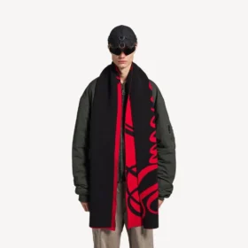 Bufanda «Big B» para hombre en rojo/negro Bufanda «Big B» para hombre en rojo/negro