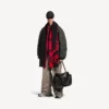 Bufanda «Big B» para hombre en rojo/negro