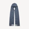 Bufanda con capucha para hombre en azul