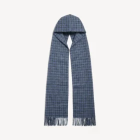 Bufanda con capucha para hombre en azul Bufanda con capucha para hombre en azul