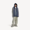 Bufanda con capucha para hombre en azul