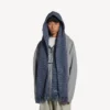 Bufanda con capucha para hombre en azul