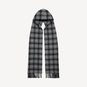 Bufanda con capucha para hombre en gris Bufanda con capucha para hombre en gris