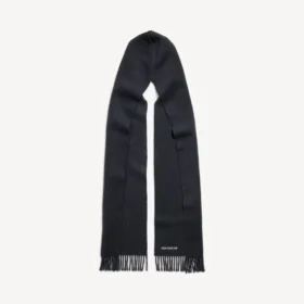 Bufanda con capucha para hombre en negro desgastado Bufanda con capucha para hombre en negro desgastado