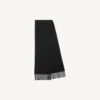 Bufanda con flecos para hombre en negro Bufanda con flecos para hombre en negro