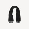 Bufanda con flecos para hombre en negro Bufanda con flecos para hombre en negro