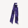 Bufanda Twilly de mujer con estampado de pinceles en azul