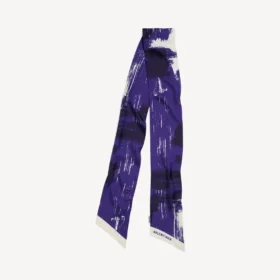Bufanda Twilly de mujer con estampado de pinceles en azul
