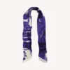 Bufanda Twilly de mujer con estampado de pinceles en azul