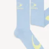 Calcetines deportivos de hombre con icono en azul/amarillo