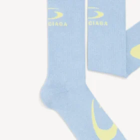 Calcetines deportivos de hombre con icono en azul/amarillo