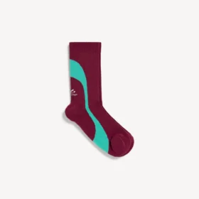 Calcetines técnicos para hombre «Techwear» en color burdeos/aguamarina