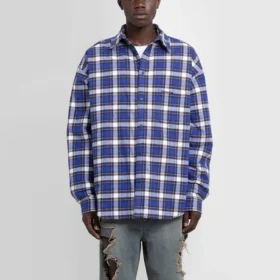 Camisa acolchada de franela a cuadros «Blue» 642339TKM274202