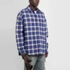Camisa acolchada de franela a cuadros «Blue» 642339TKM274202