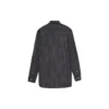 Camisa con botones y logotipo a rayas en el pecho «Negro» 583989TGM041070