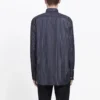Camisa con botones y logotipo a rayas en el pecho «Negro» 583989TGM041070