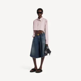 Camisa corta de mujer en rosa empolvado Camisa corta de mujer en rosa empolvado