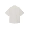 Camisa de algodón de manga corta holgada para hombre de Balenciaga, gris 664627TKM102967